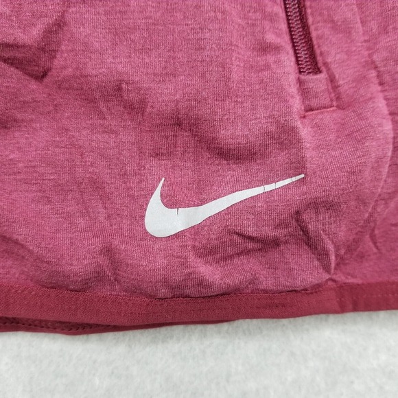 Nike Jacket‎ Womens Medium Red Pockets Full Zip Sweater Hooded Activewear - Picture 5 of 13
